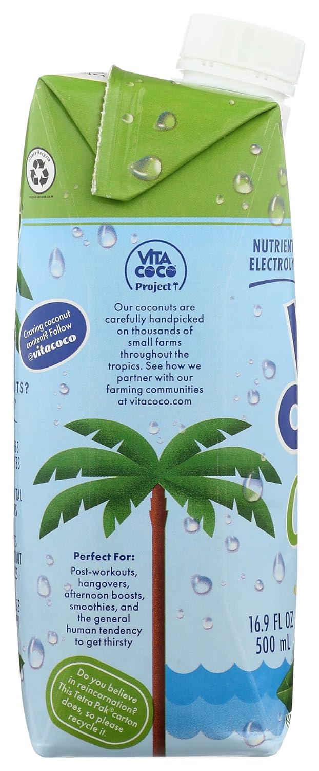 image:imageVita Coco Coconut Water Naturally Hydrating Electrolyte Drink Smart Alternative to Coffee Soda and Sports Drinks Gluten Free Pineapple 169 Fl Oz Pack of 12 2028 Fl OzCoconut