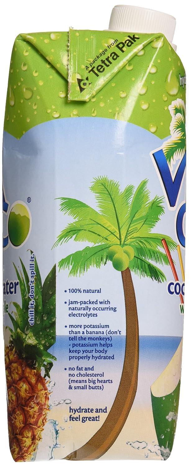 image:imageVita Coco Coconut Water Naturally Hydrating Electrolyte Drink Smart Alternative to Coffee Soda and Sports Drinks Gluten Free Pineapple 169 Fl Oz Pack of 12 2028 Fl OzTomato