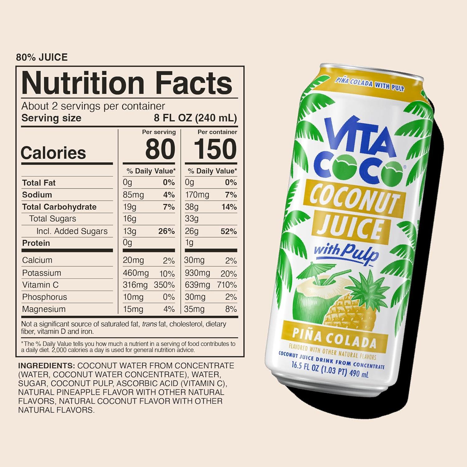 image:imageVita Coco Pina Colada JuicePina Colada with Pulp